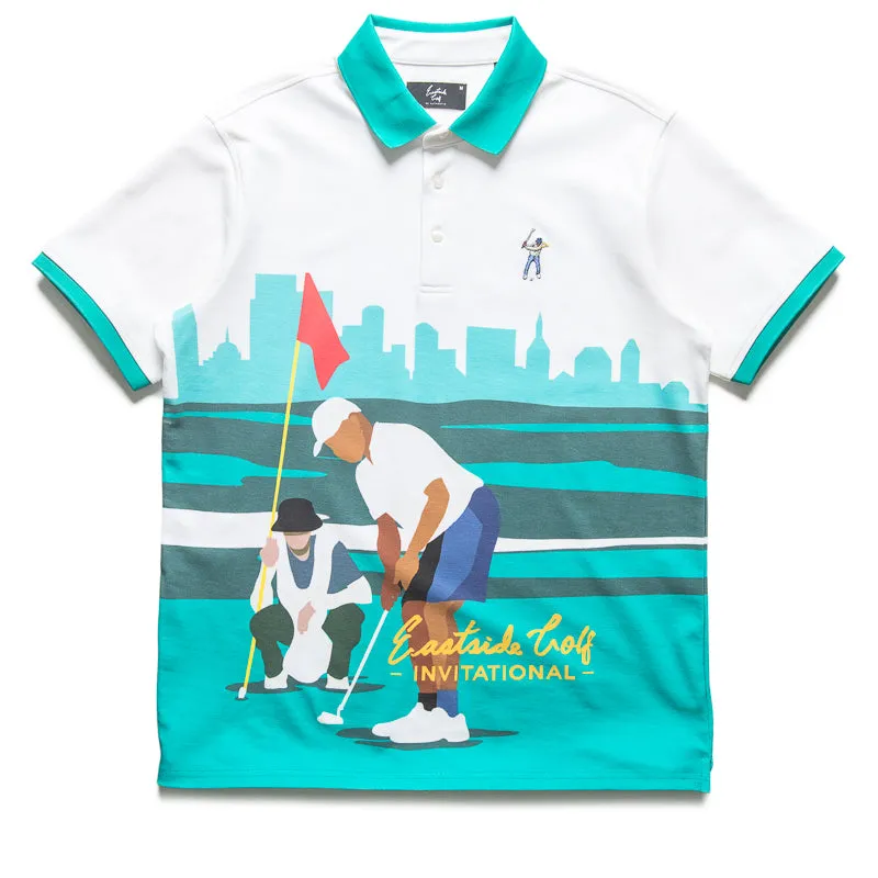 Eastside Golf Graphic Pique Polo - Multi Color Designer Look Seamless Side Panels