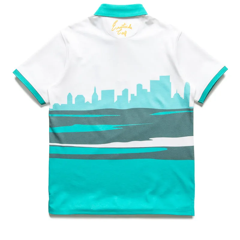 Modern Fit Polka Dot Eastside Golf Graphic Pique Polo - Multi Color