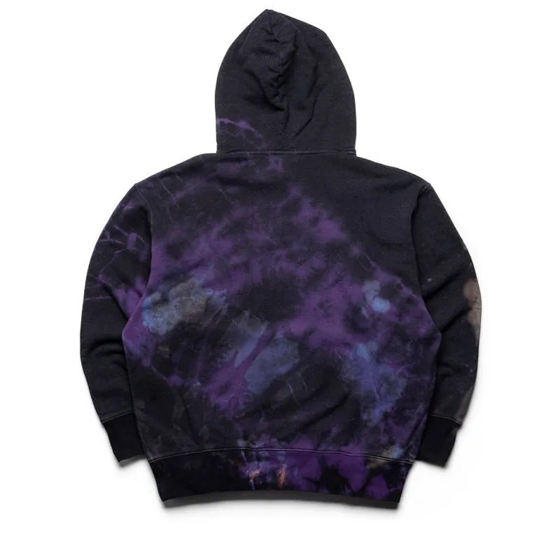 A Bathing Ape Tie Dye College Pullover Hoodie - Black petite clothing