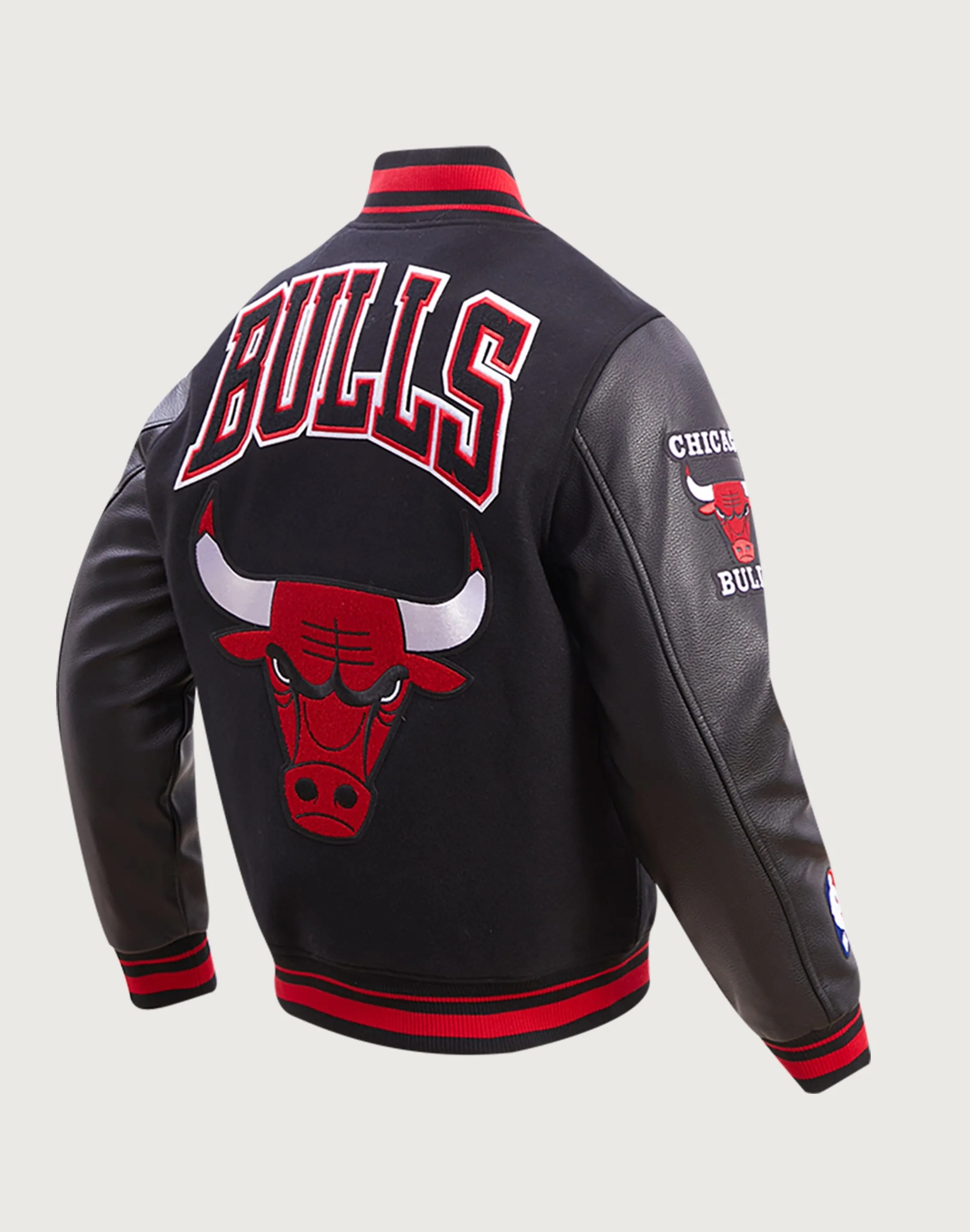 Pro Standard NBA Chicago Bulls Retro Classic Rib Wool Varsity Jacket Sunset Scene Joy Mood