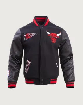 Pro Standard NBA Chicago Bulls Retro Classic Rib Wool Varsity Jacket SustainableProduction