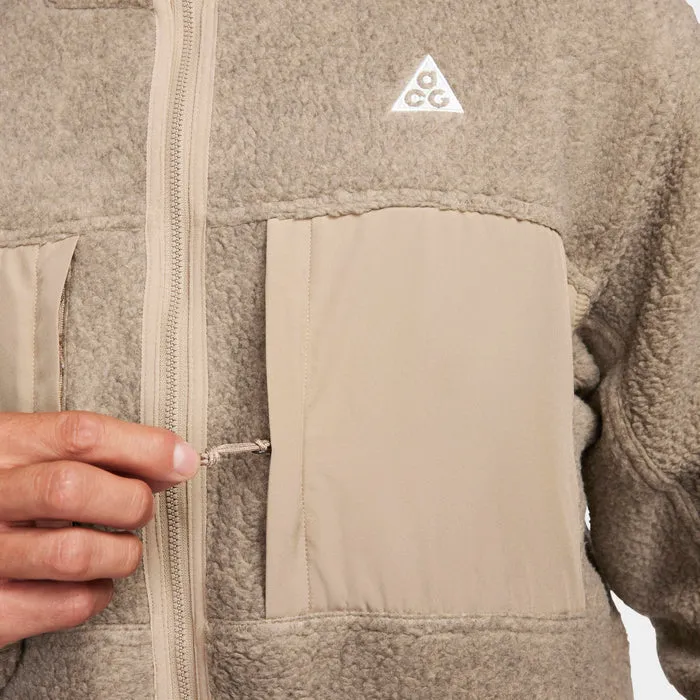 ACG "ARCTIC WOLF" FULL ZIP FLEECE - KHAKI / LIGHT IRON ORE ThermalRegulatingFabric FlexSeamTechnology