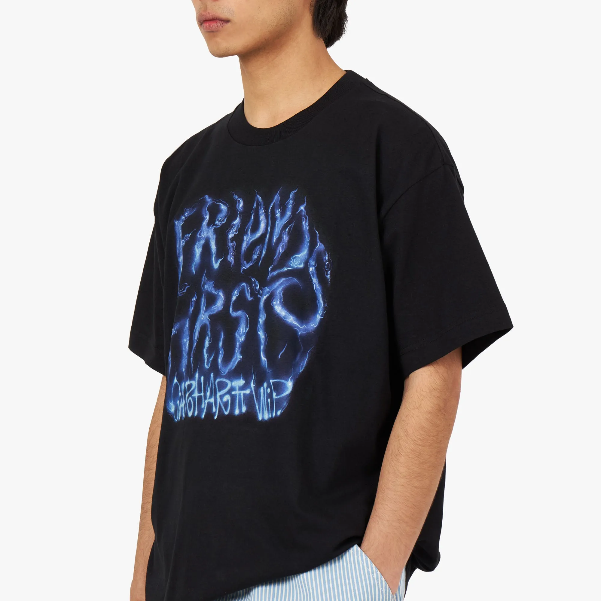 Carhartt WIP Babybrush T-shirt / Black animal hem