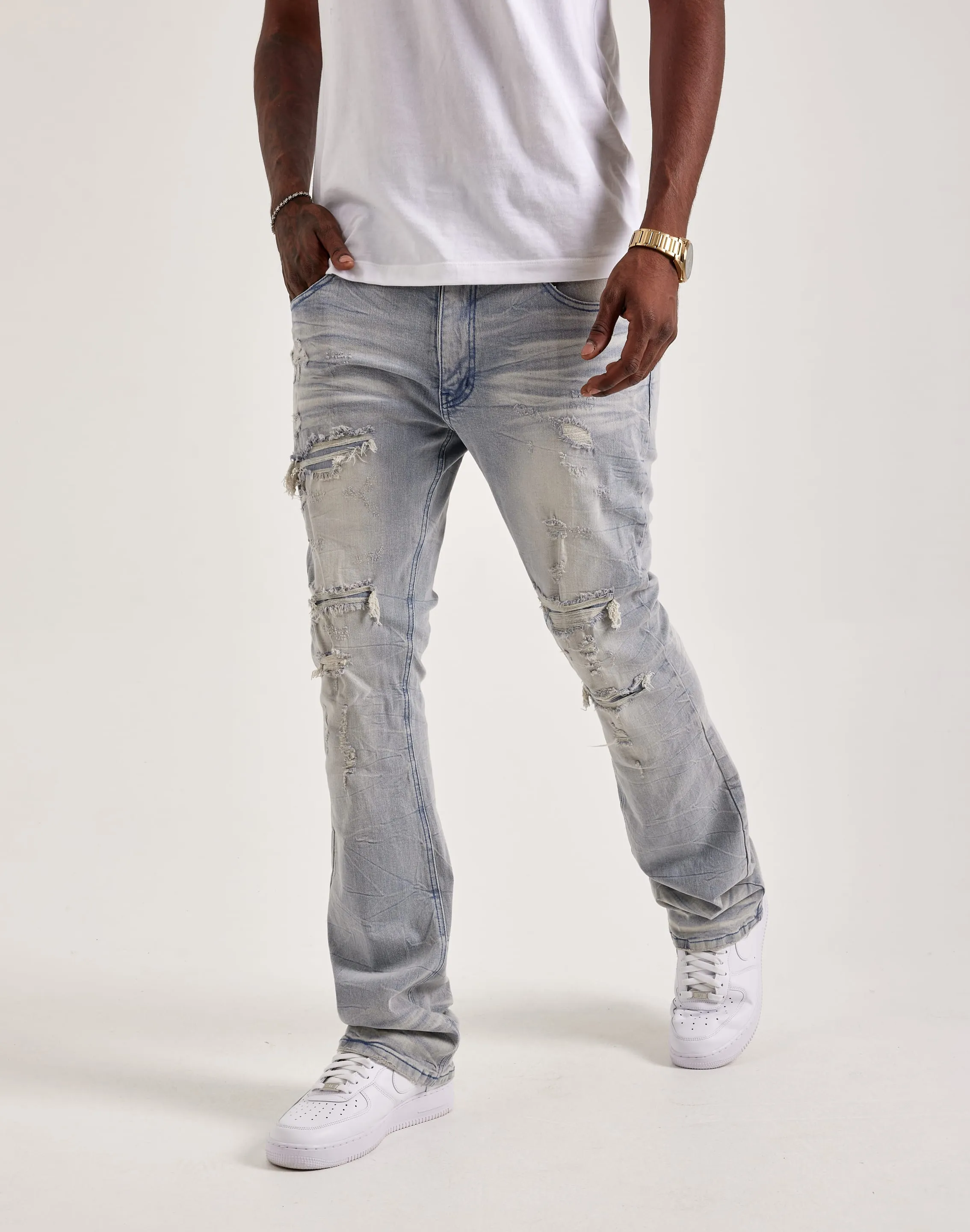 Kloud 9 Stacked Denim Jeans BreathableMesh Forest Air