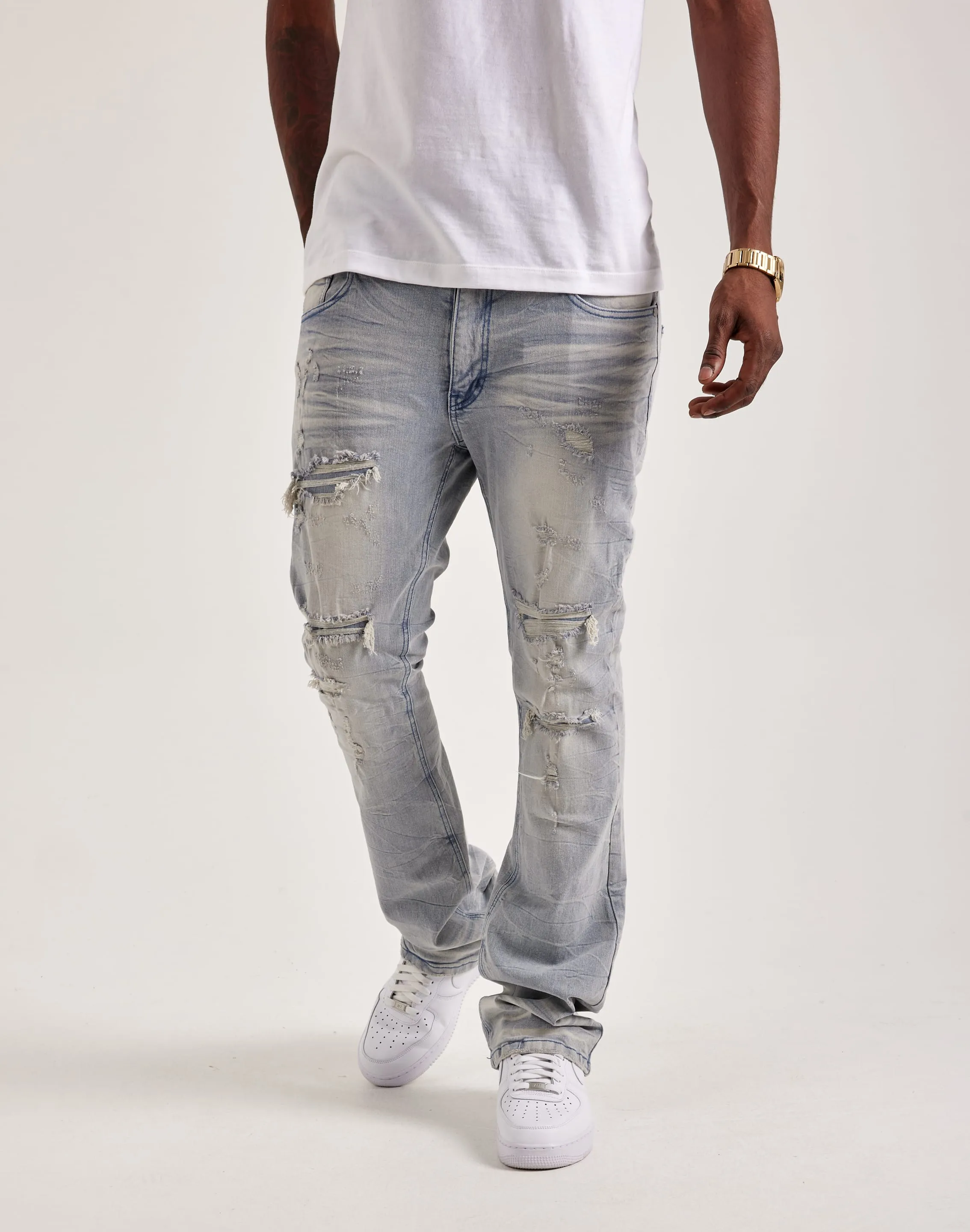 Peace Core Kloud 9 Stacked Denim Jeans