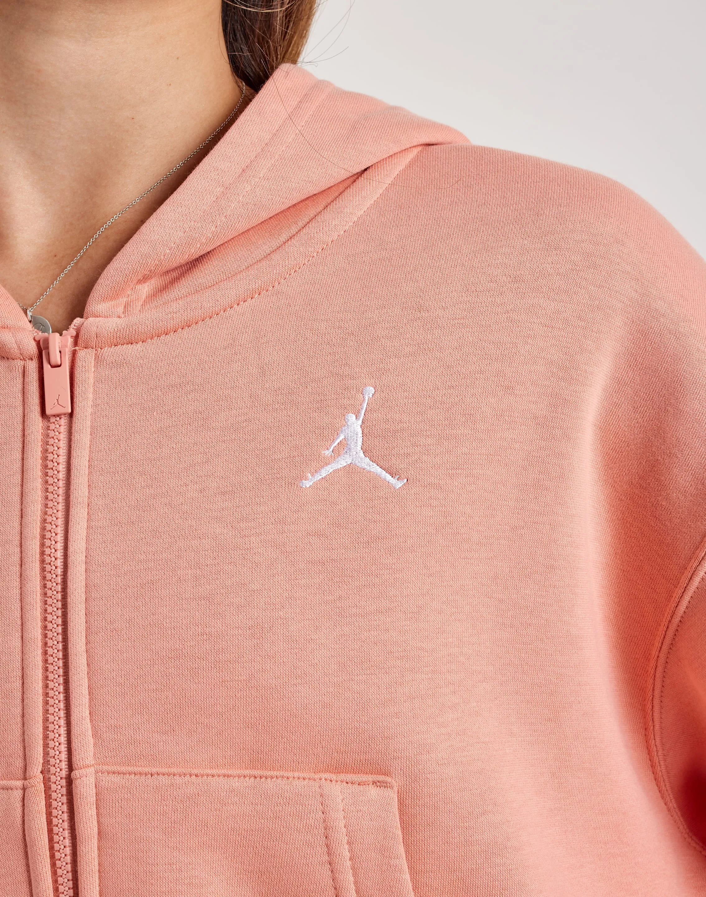 SmoothEdgeTrim Trans Glow Jordan Brooklyn Fleece Cropped Zip Hoodie