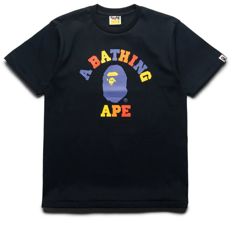 swimming event art gallery venue A Bathing Ape Colors College Tee - Black