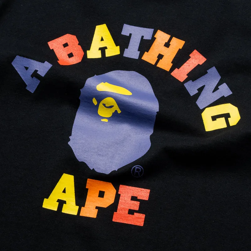 A Bathing Ape Colors College Tee - Black silk shirt
