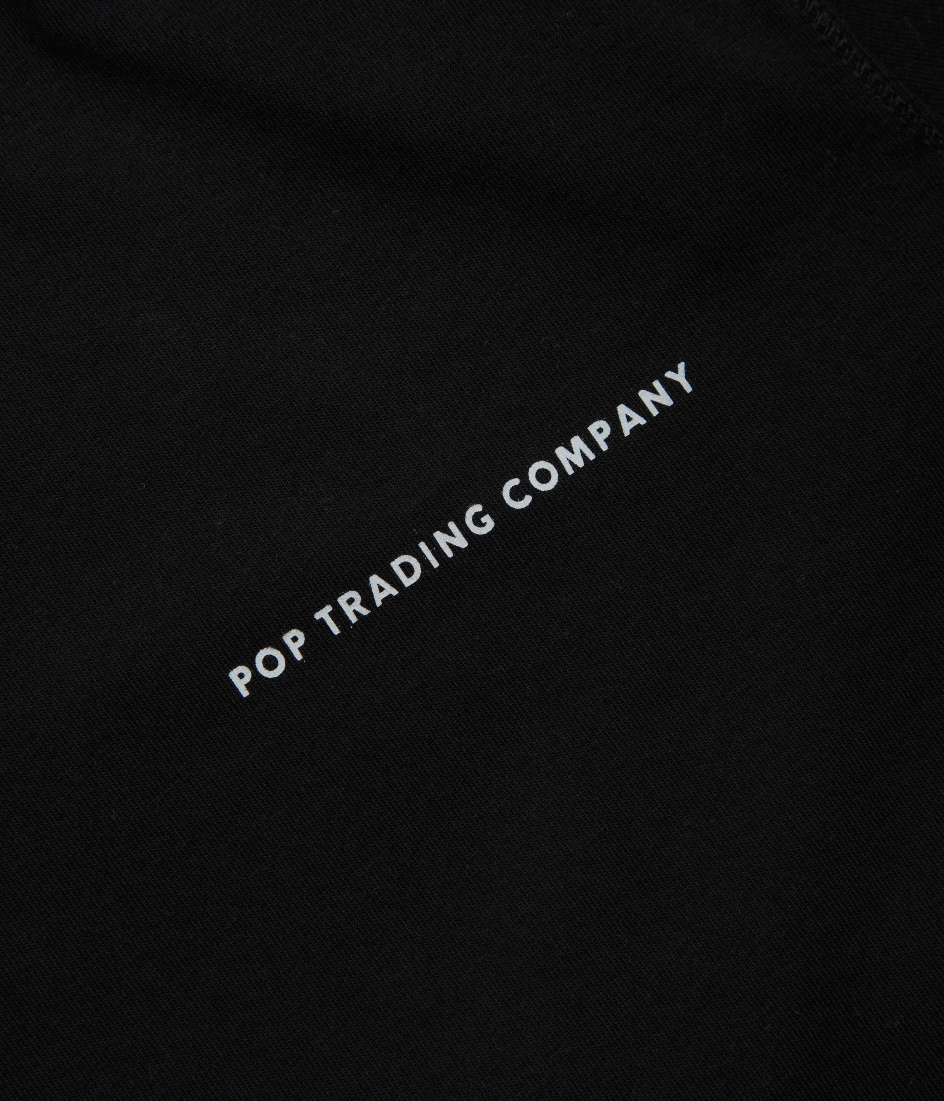 Indoor Comfort elastic waistband Pop Trading Company Logo T-Shirt - Black / White