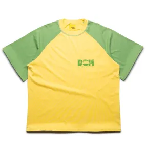 Diet Starts Monday Family Business Tee - Green/Yellow bootcut pants silhouette