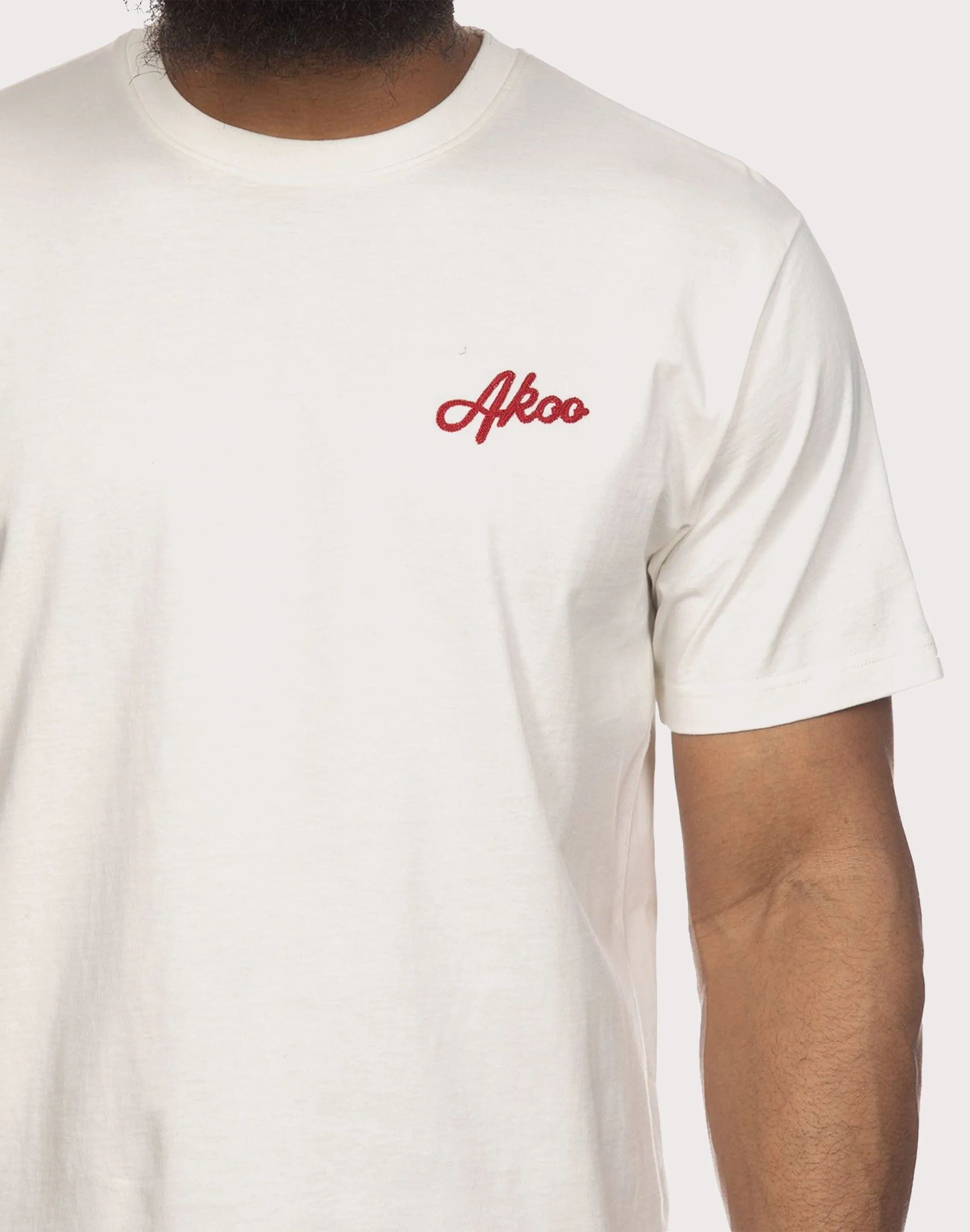 Akoo Benton Whiskey White Tee AntiPilling Finish Play Mode