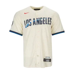 Layered Hem Details Quiet Charm Dodgers City Connect Jersey - Mens