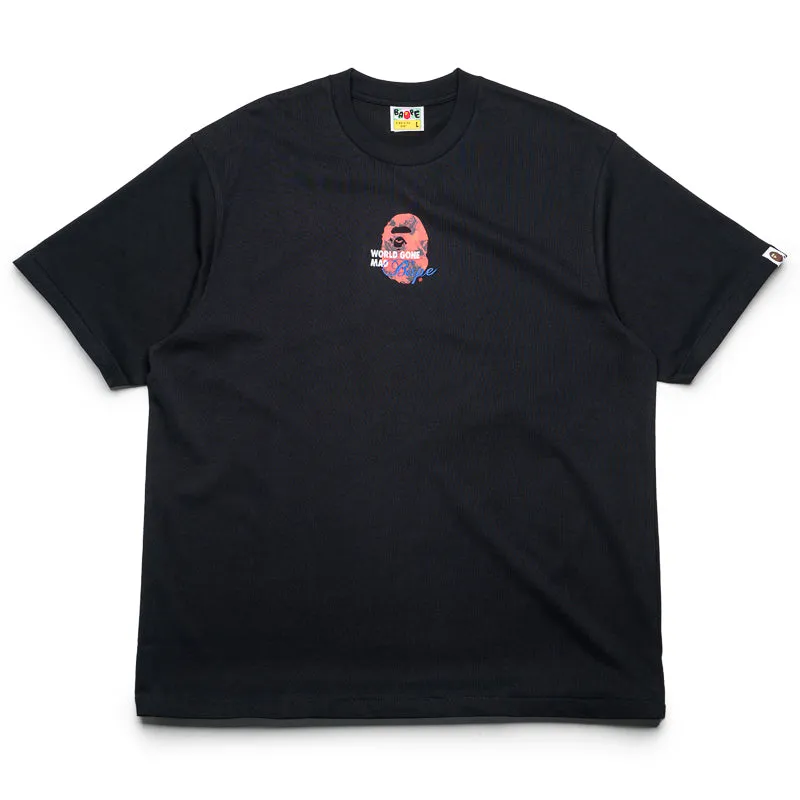 Interview A Bathing Ape Floral Solid Camo Medium Ape Head Tee - Black