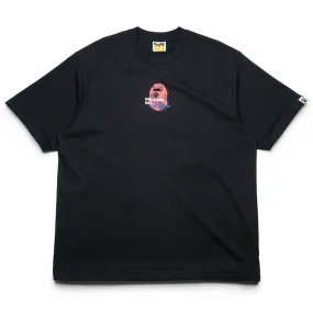 nighttime event visible details A Bathing Ape Floral Solid Camo Medium Ape Head Tee - Black