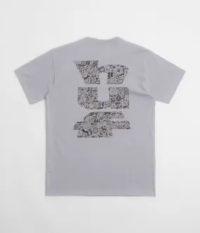 HUF Metablast T-Shirt - Dust Purple mid-quality size chart