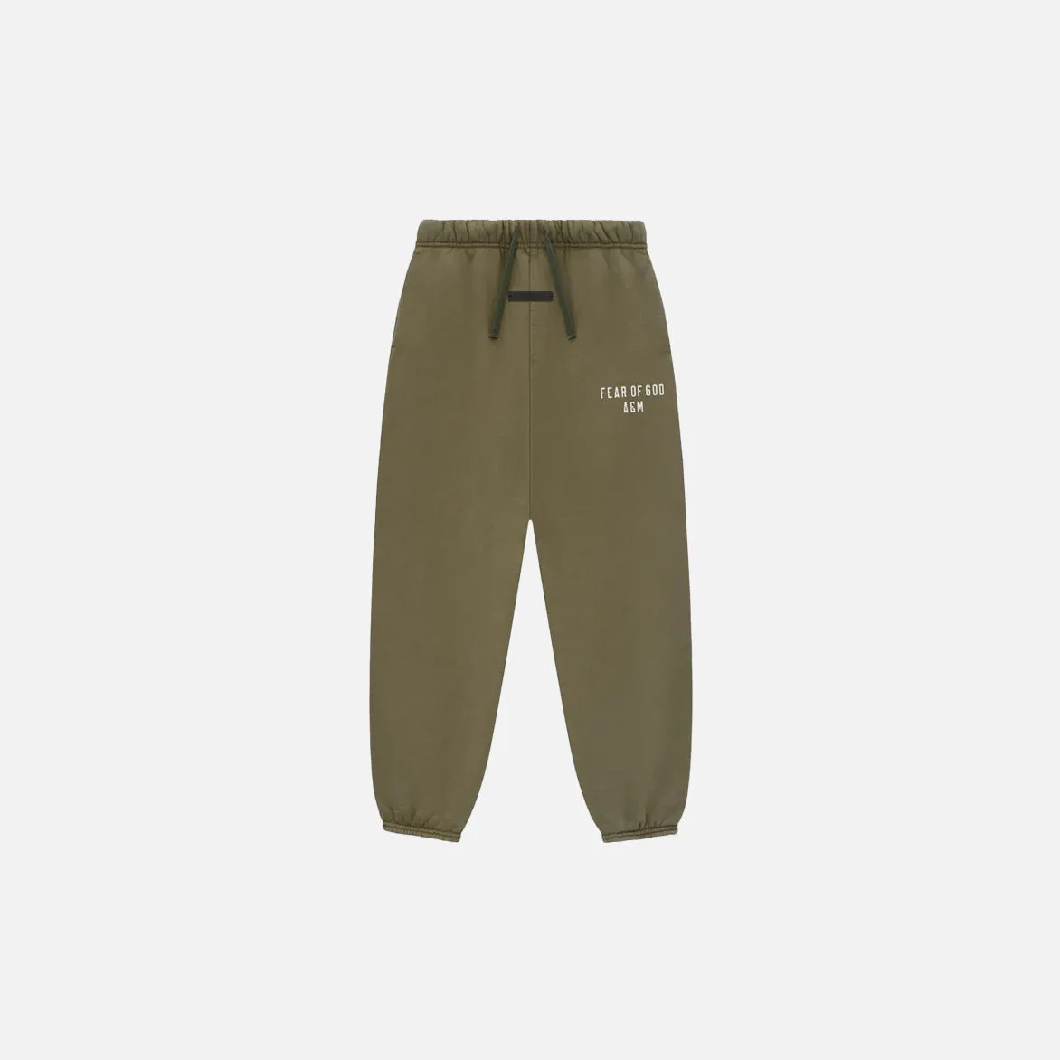 Layered Hem Details KIDS ESSENTIALS HEAVY FLEECE SWEATPANT - MILITARY