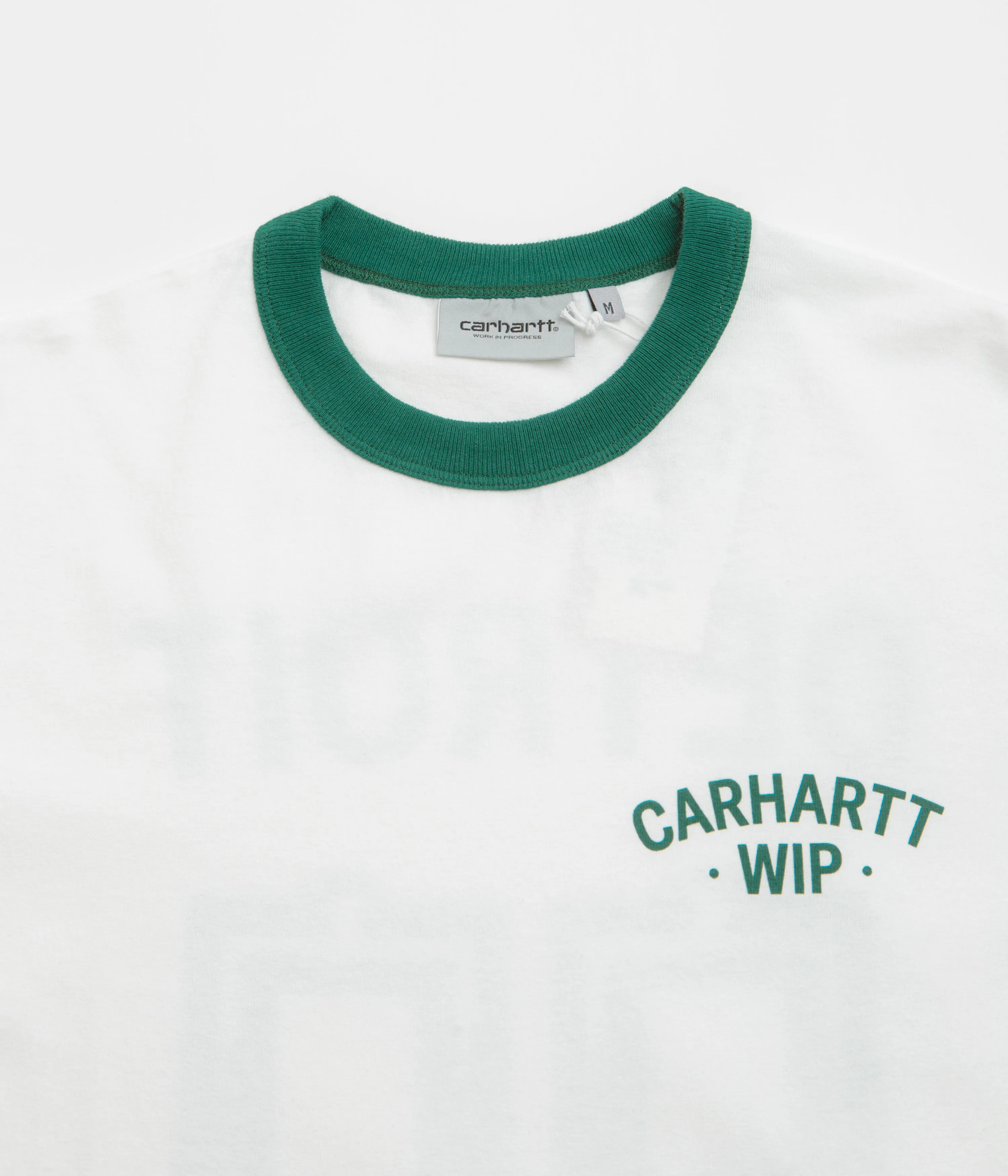 neon colors Carhartt 89 Ringer T-Shirt - White / Rainforest