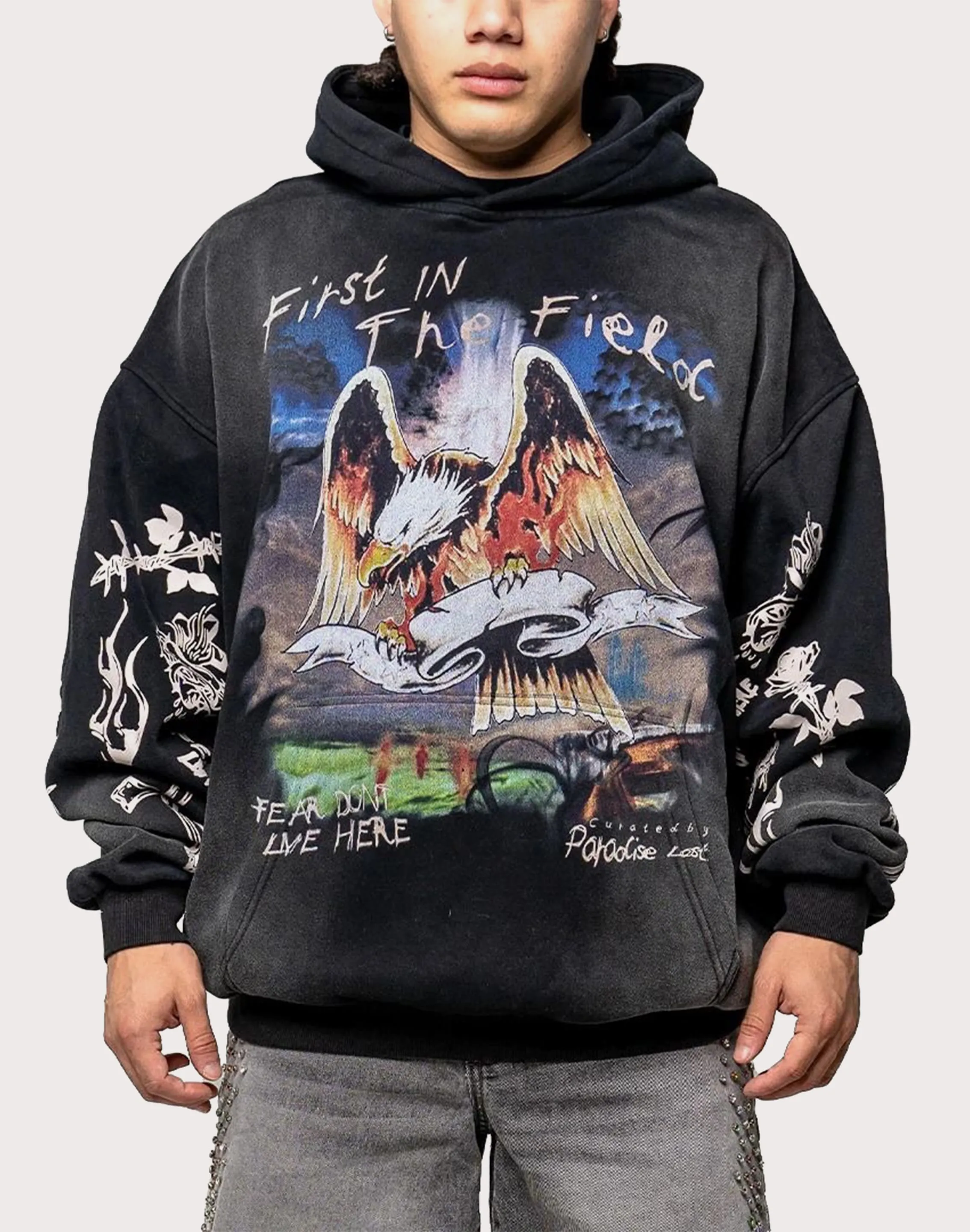 Airflow Mesh Panels TaglessNeckline Paradise Lost Convoy Fleece Hoodie