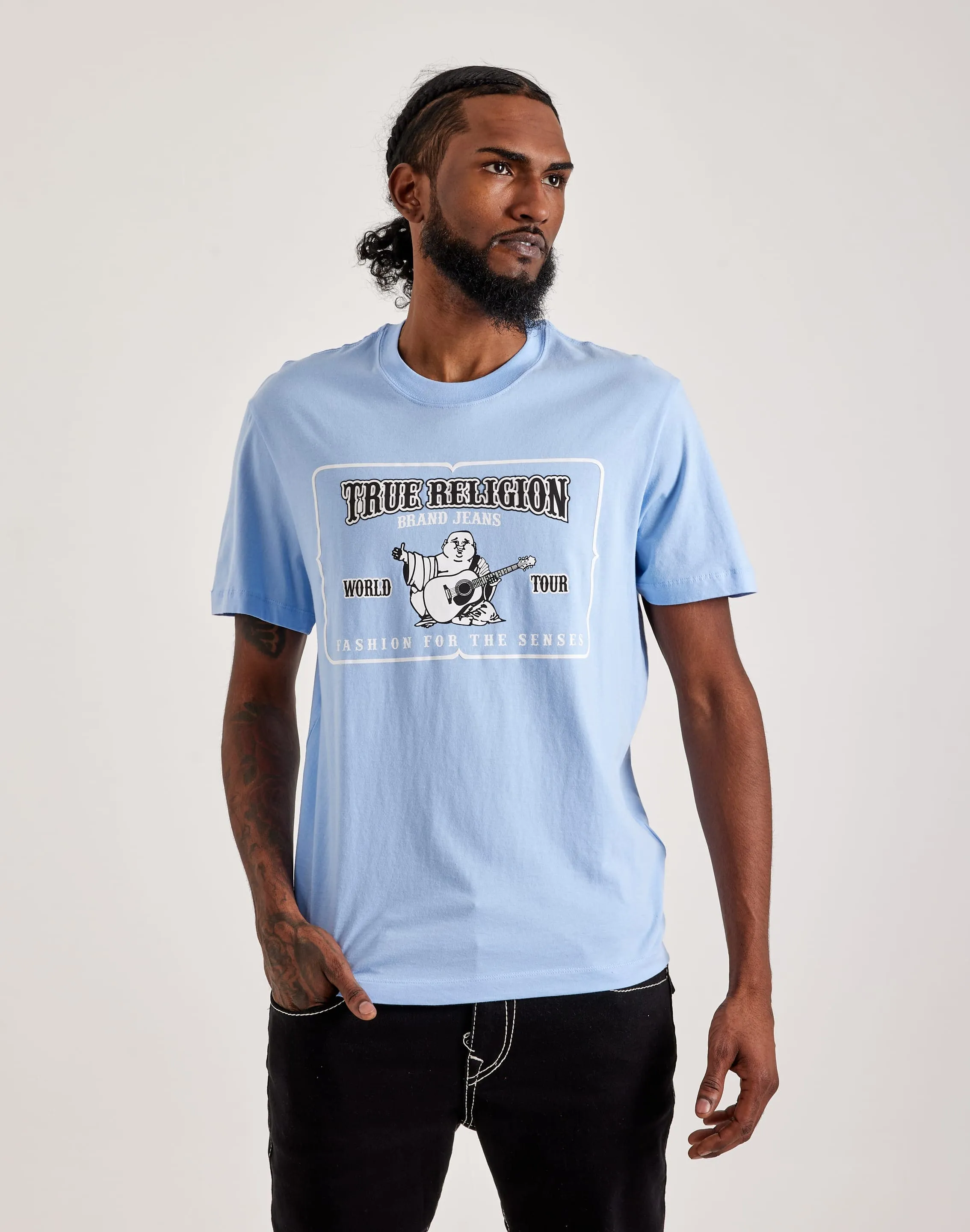True Religion Buddha Stamp Tee Focus Fit African Bold