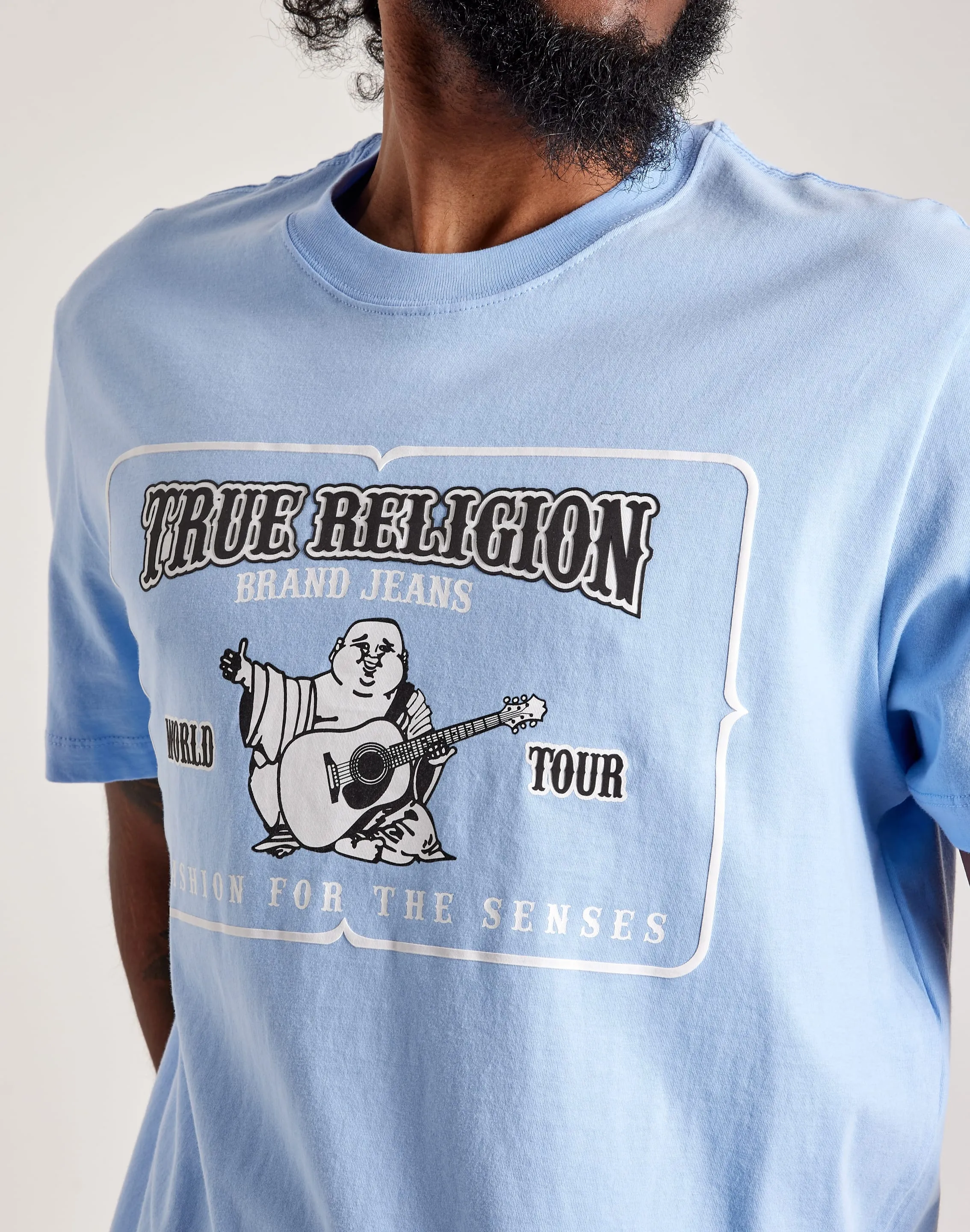 AntiSlip Grip AntiStatic Cloth True Religion Buddha Stamp Tee