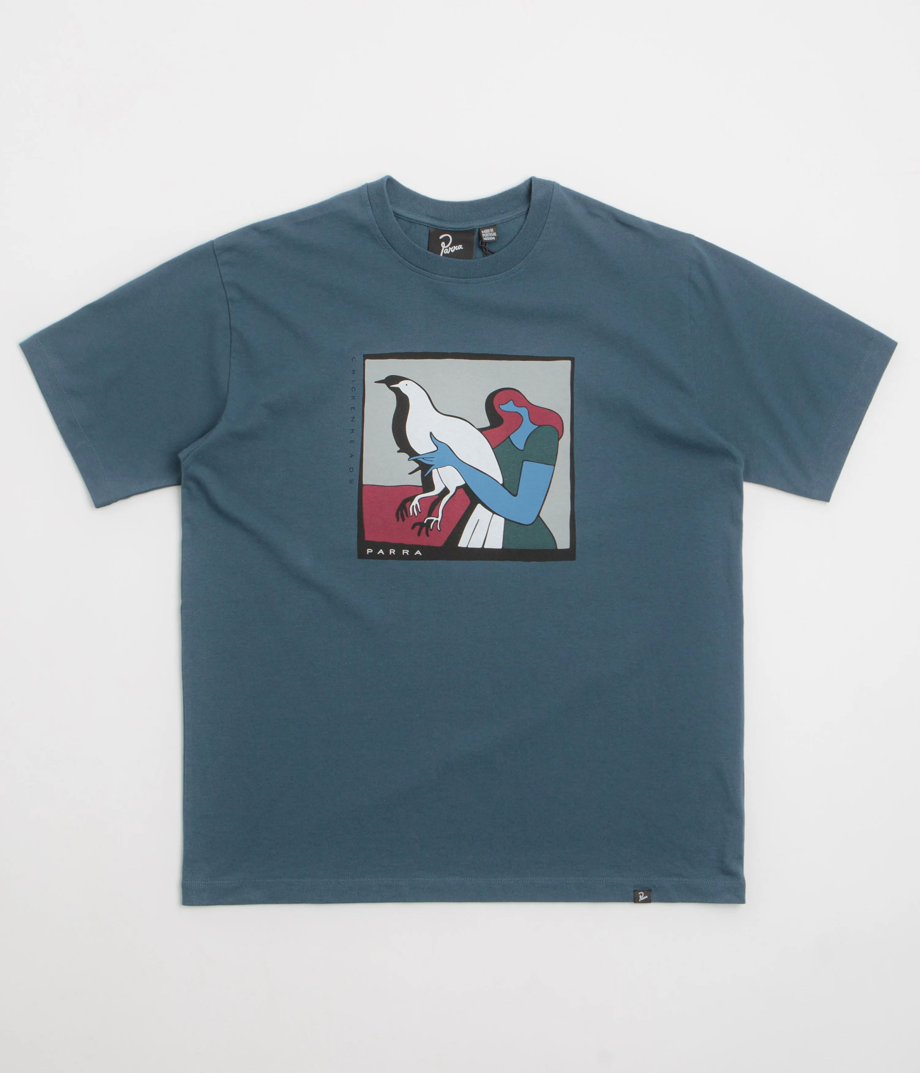 by Parra Look At It T-Shirt - Dark Blue Ruffled edges theme park venue