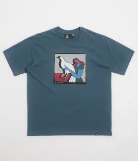 by Parra Look At It T-Shirt - Dark Blue Ruffled edges theme park venue