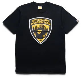 A Bathing Ape Security Emblem Tee - Black Coastal aesthetic