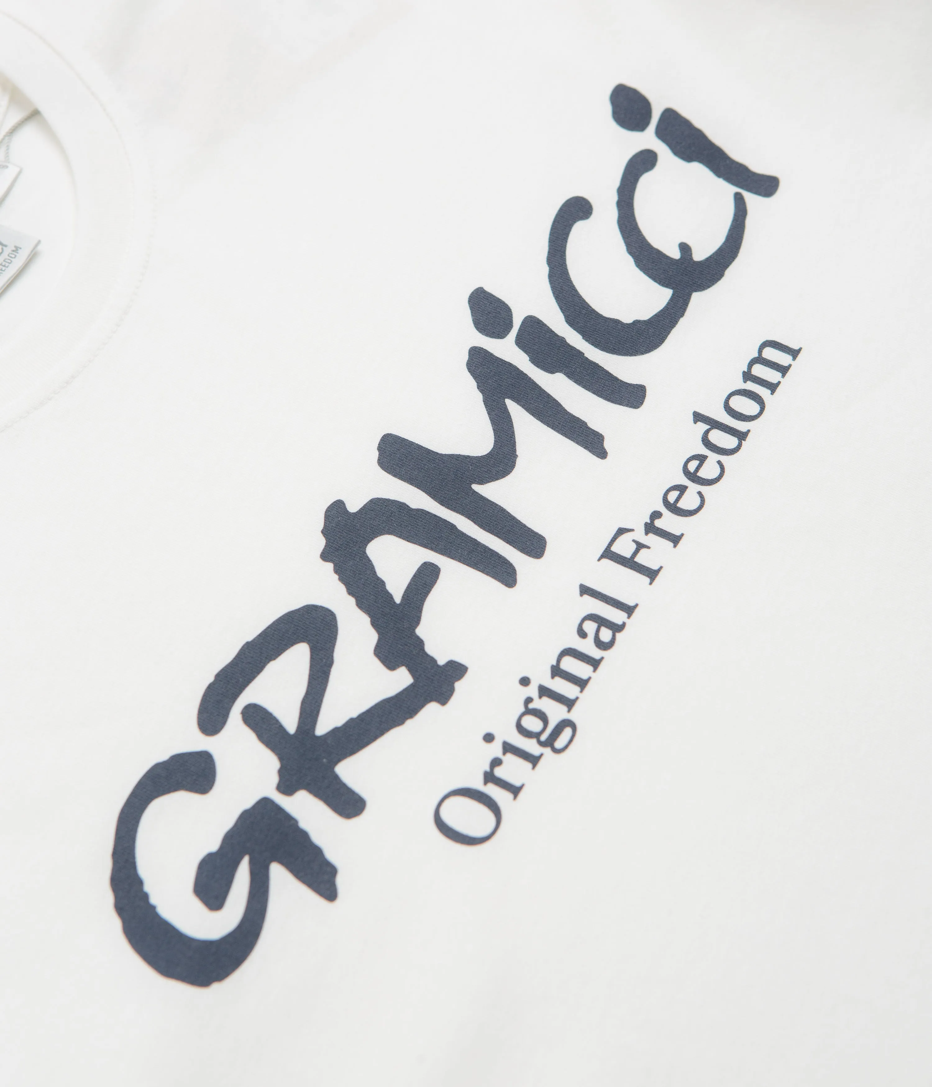 Gramicci Original Freedom Logo T-Shirt - White Collar design