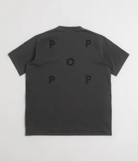 Pop Trading Company Logo T-Shirt - Anthracite / Black group event Recycled Material
