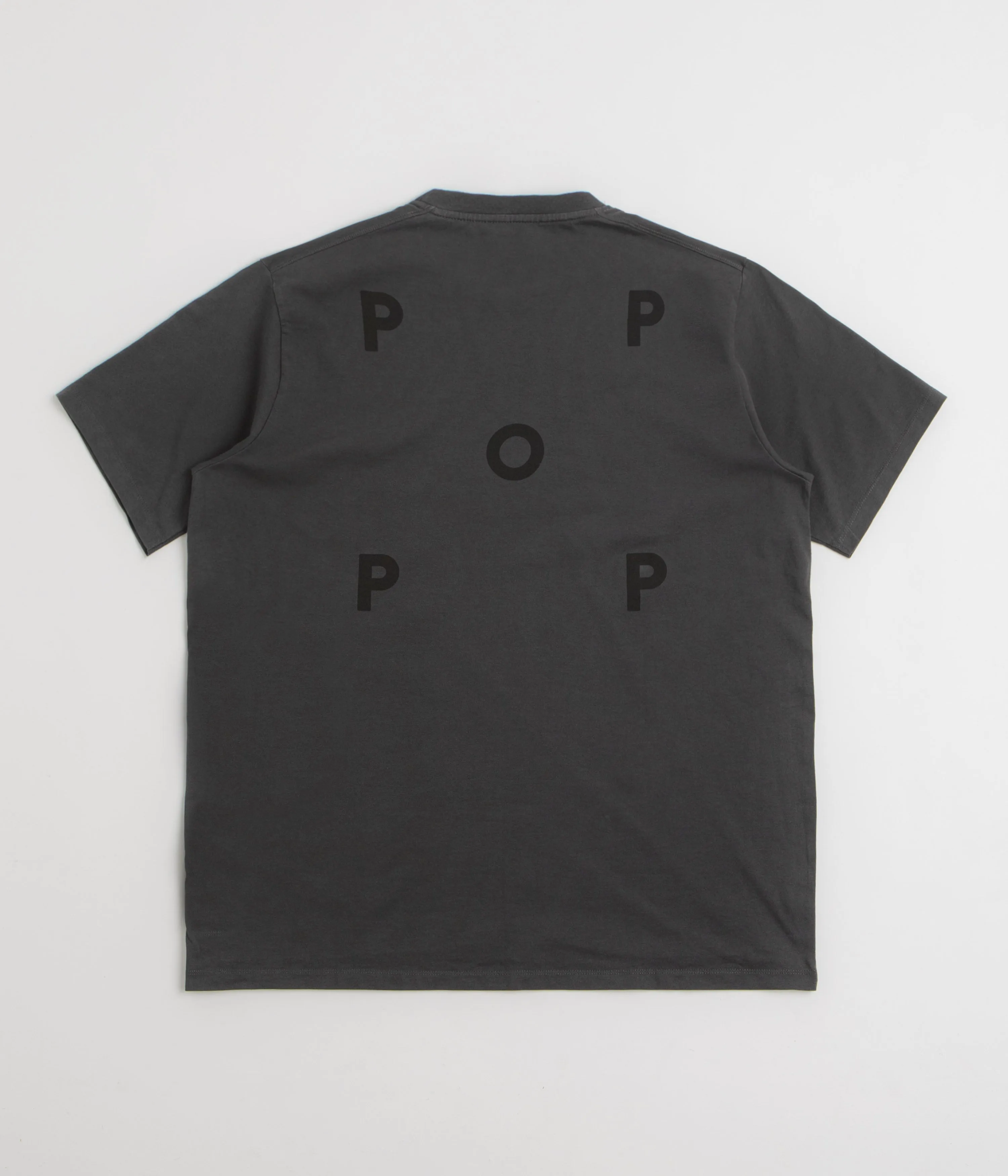 Pop Trading Company Logo T-Shirt - Anthracite / Black group event Recycled Material