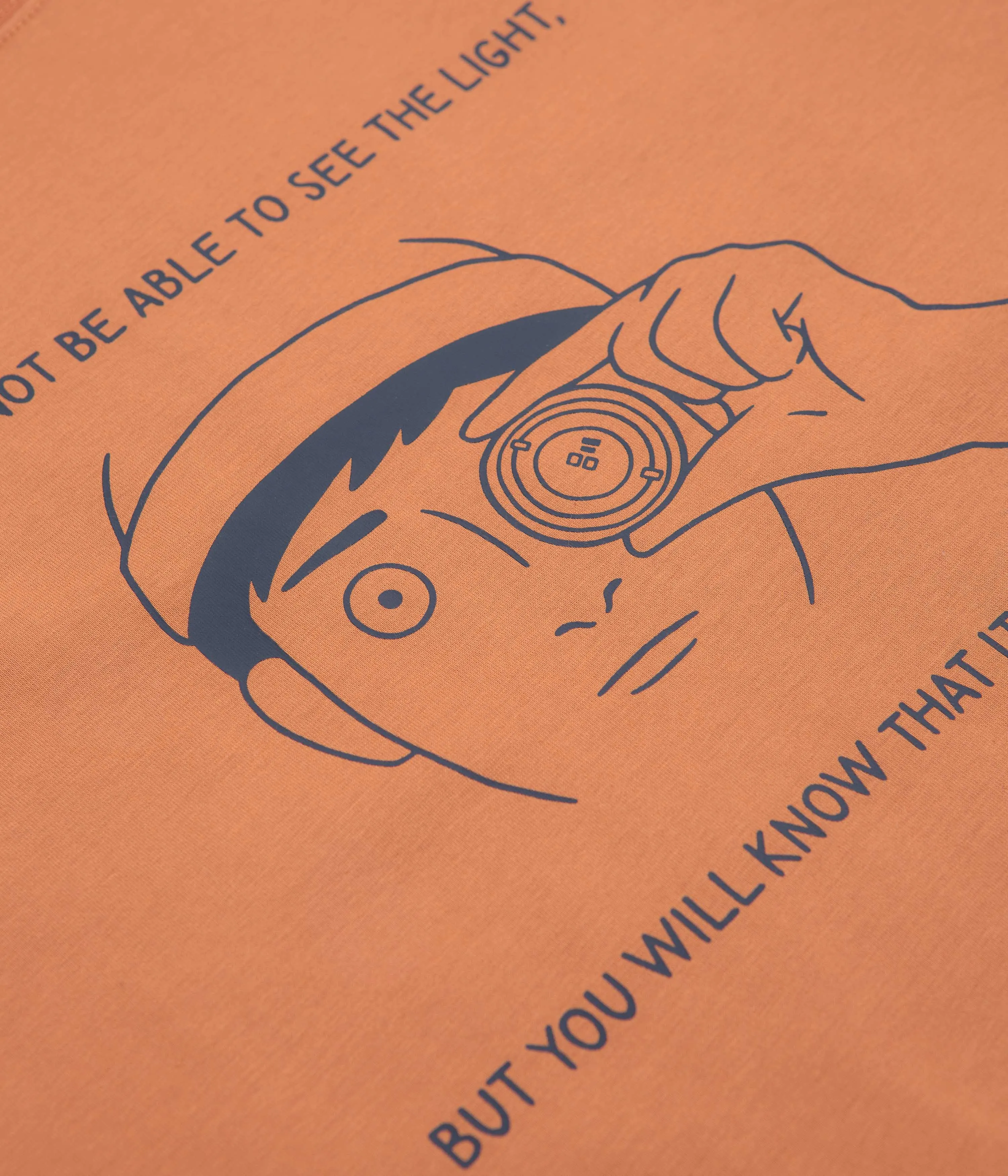 high-low hem Snow Peak Lantern Eye T-Shirt - Orange
