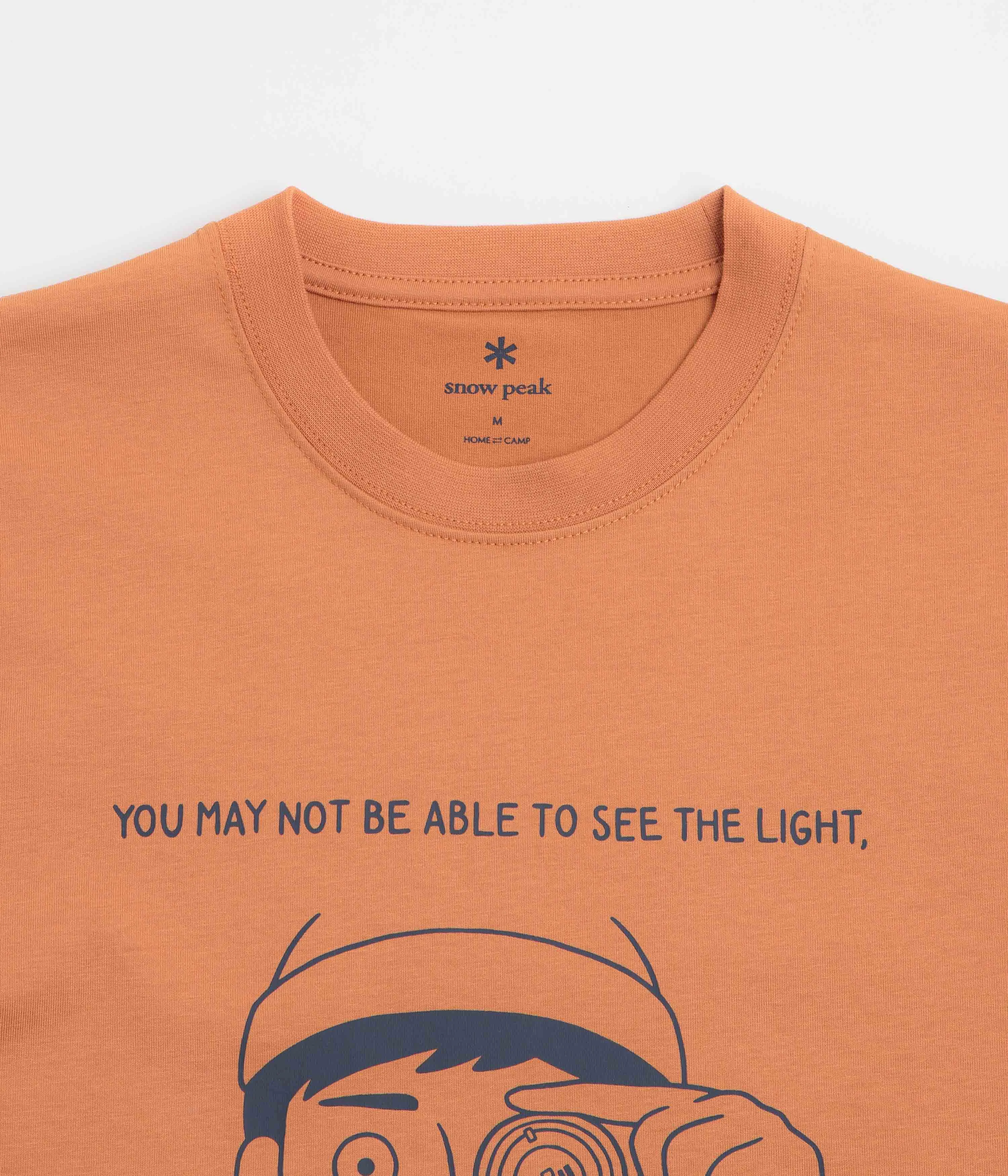 Snow Peak Lantern Eye T-Shirt - Orange snowboarding event rugby event