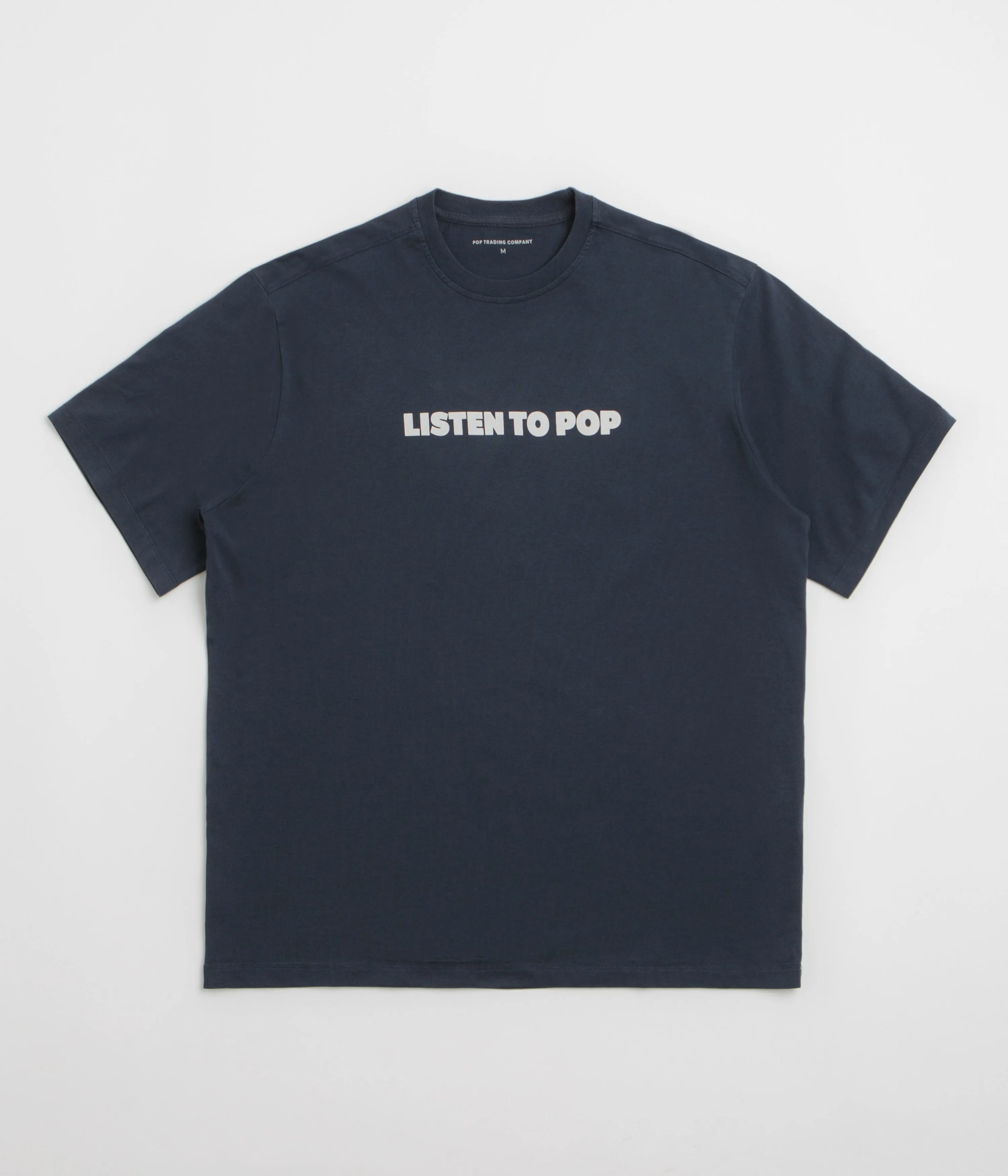 Pop Trading Company Skatemuzik T-Shirt - Navy Size medium Fashionista