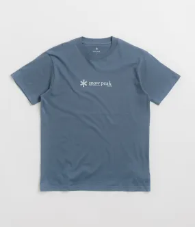 Snow Peak Logo T-Shirt - Slate Blue mass-produced
