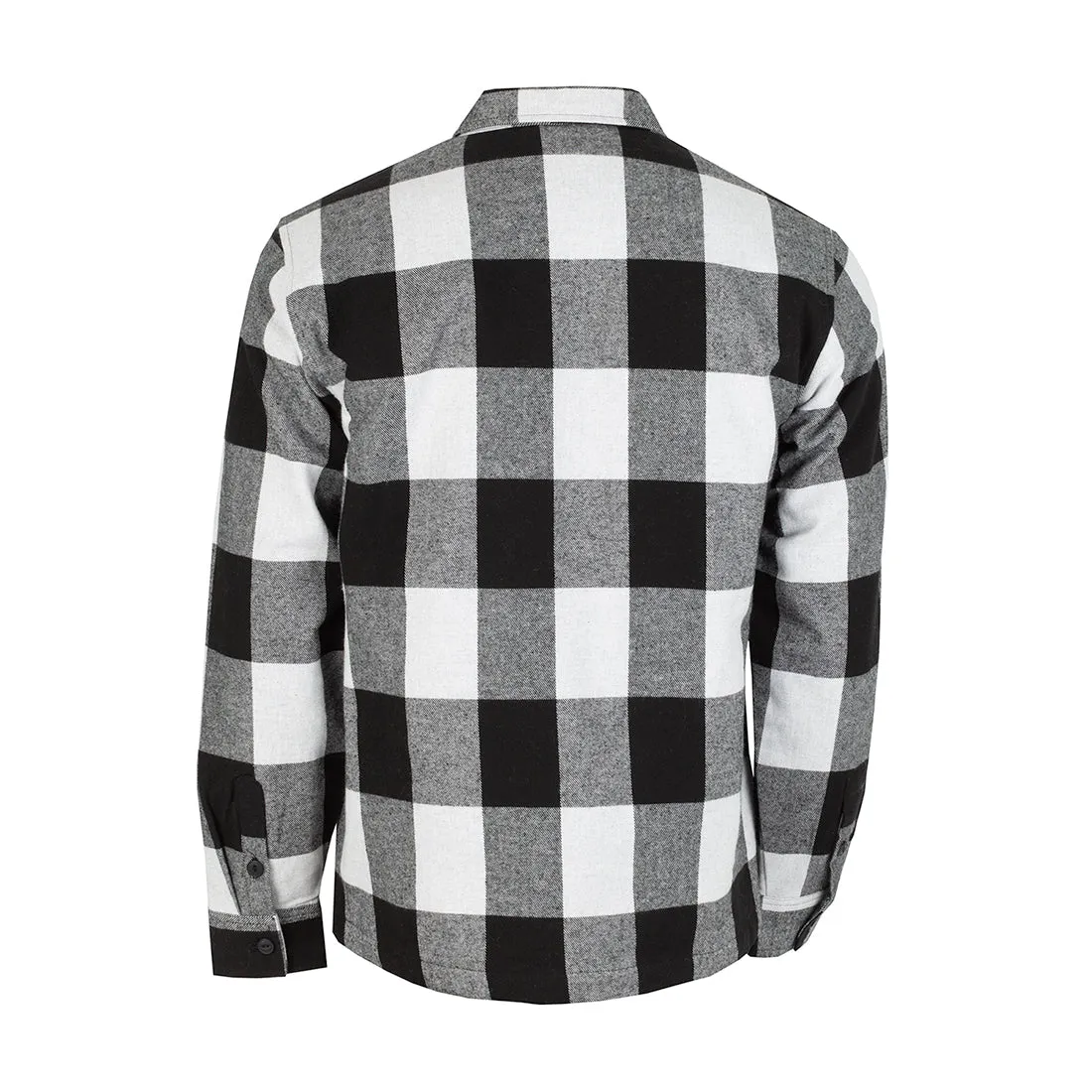 WrinkleResistantClothing Light Wool Quilted Lined Flannel Shirt Jacket - Mens