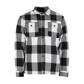 LayeredPanels Quilted Lined Flannel Shirt Jacket - Mens