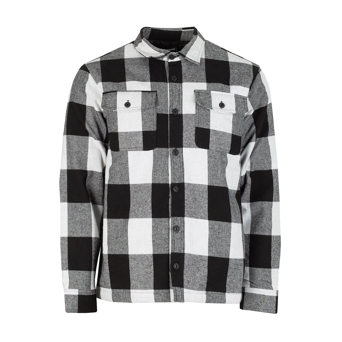 MachineWashable Fabric QuickDry Construction Quilted Lined Flannel Shirt Jacket - Mens