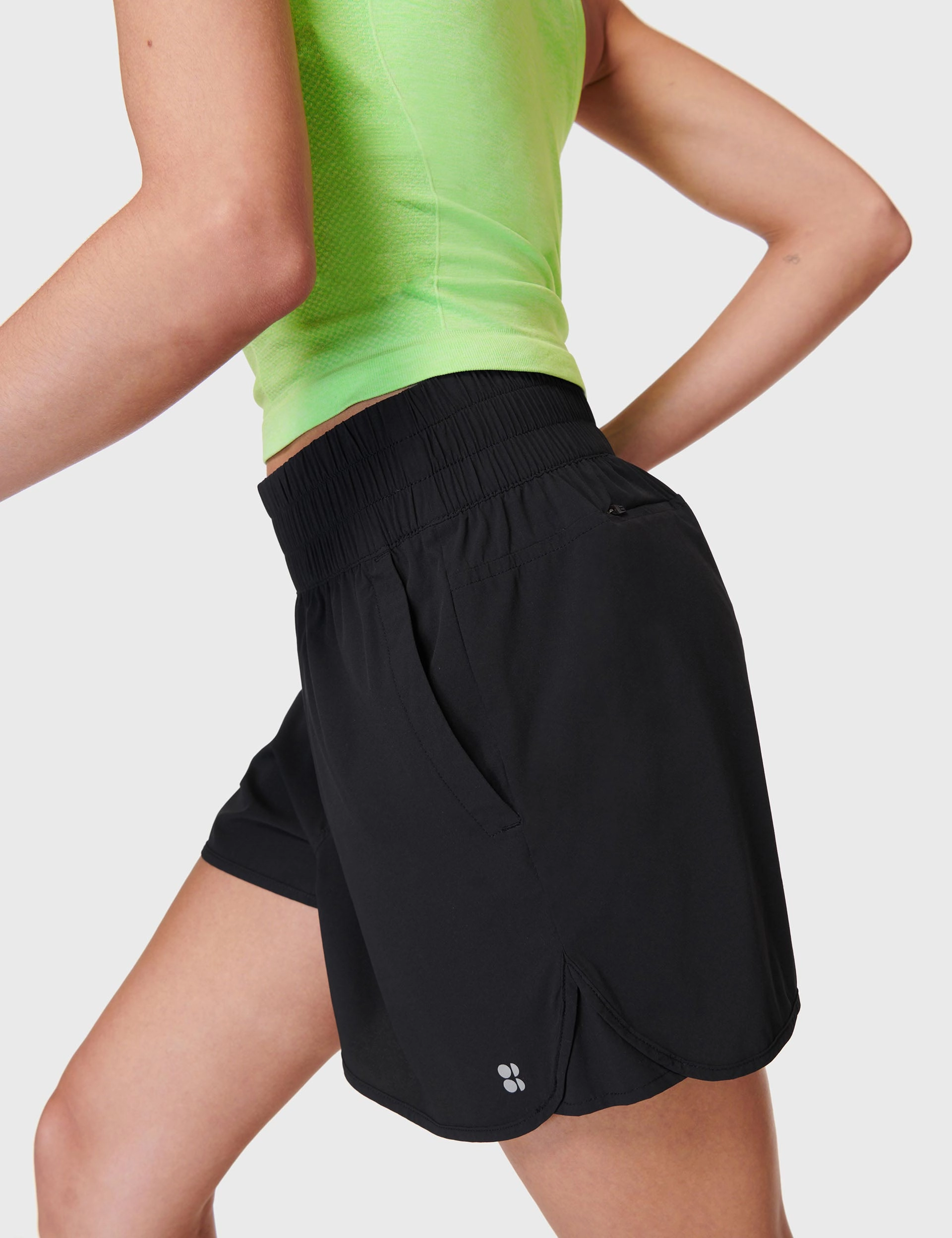 Relay Shell Shorts - Black Mesh Ventilation Zones