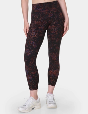Basic Style Perfect Fit Power 7/8 Gym Leggings - Brown Tortoise Print