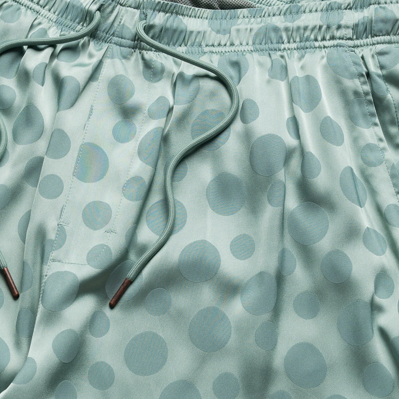 Non Cling Material Weekend Wear Honor The Gift Polka Dot Shorts - Green