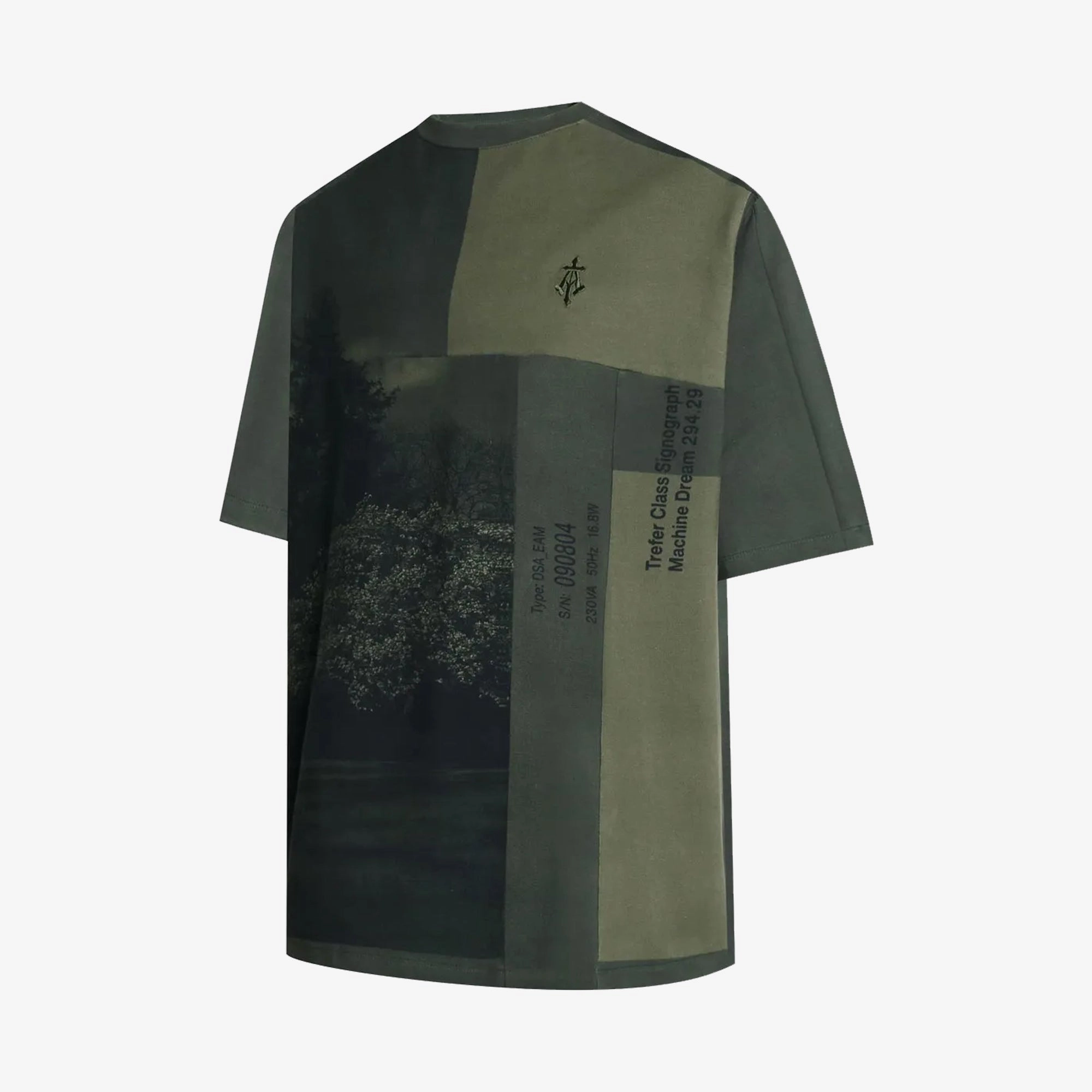 StretchFree Flexible Waistline ALMOST GODS | ASSEMBLAGE TEE { GREEN