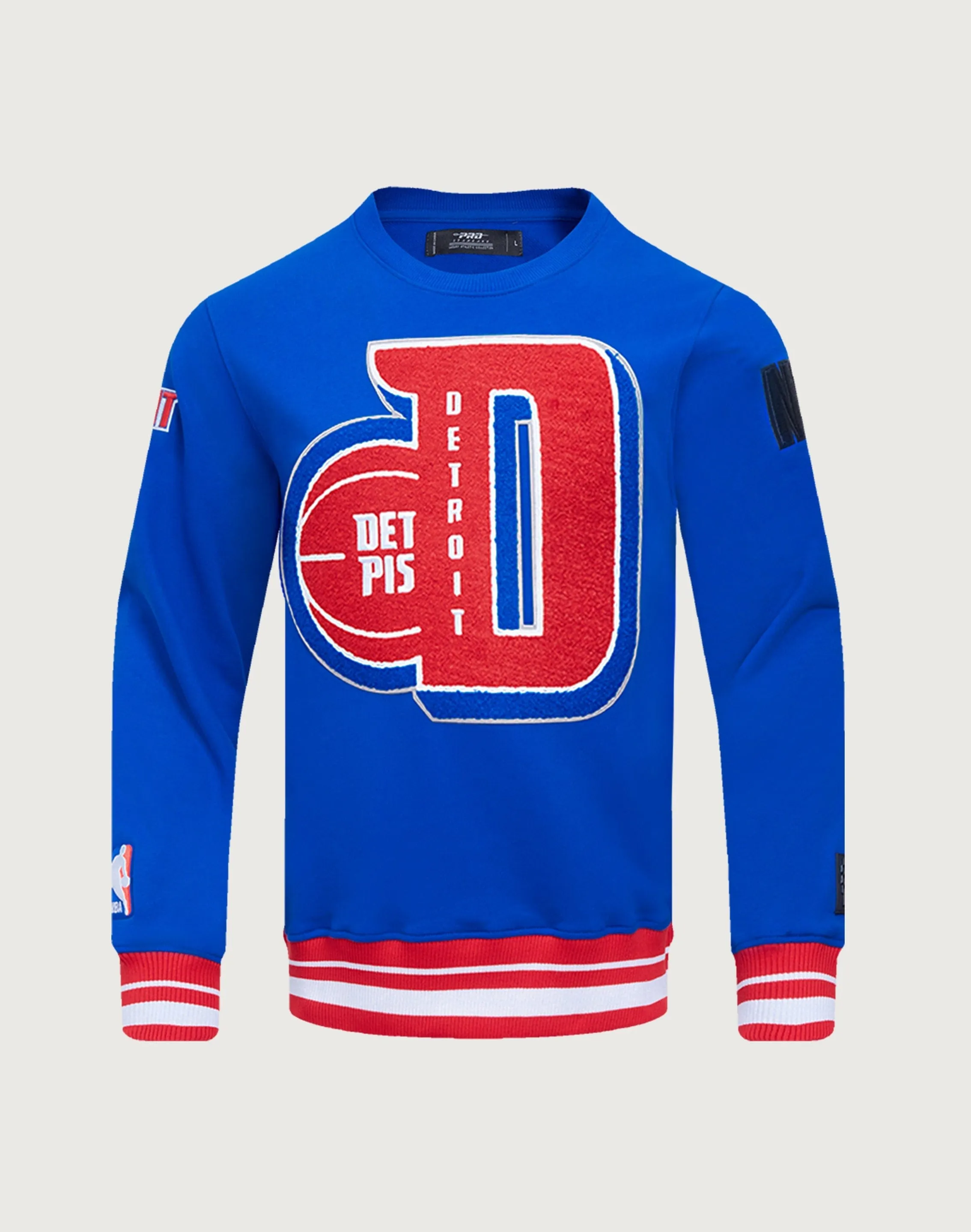 Pro Standard NBA Detroit Pistons Mashup Rib Crewneck TensionAdjustedWaistband Conscious Core