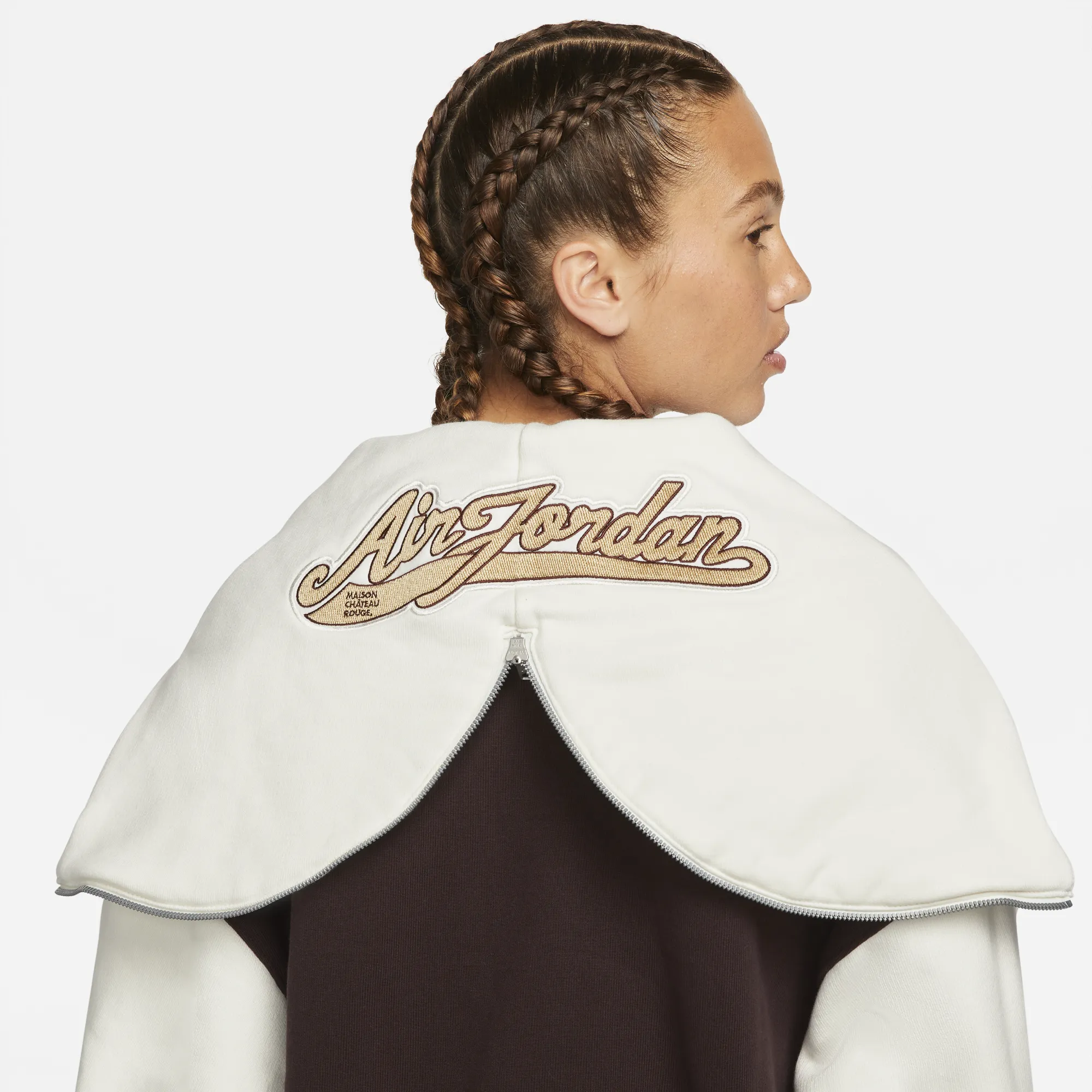 MCR X AIR JORDAN WOMEN`S PULLOVER HOODIE - BROWN BASALT NonRestrictiveSilhouette