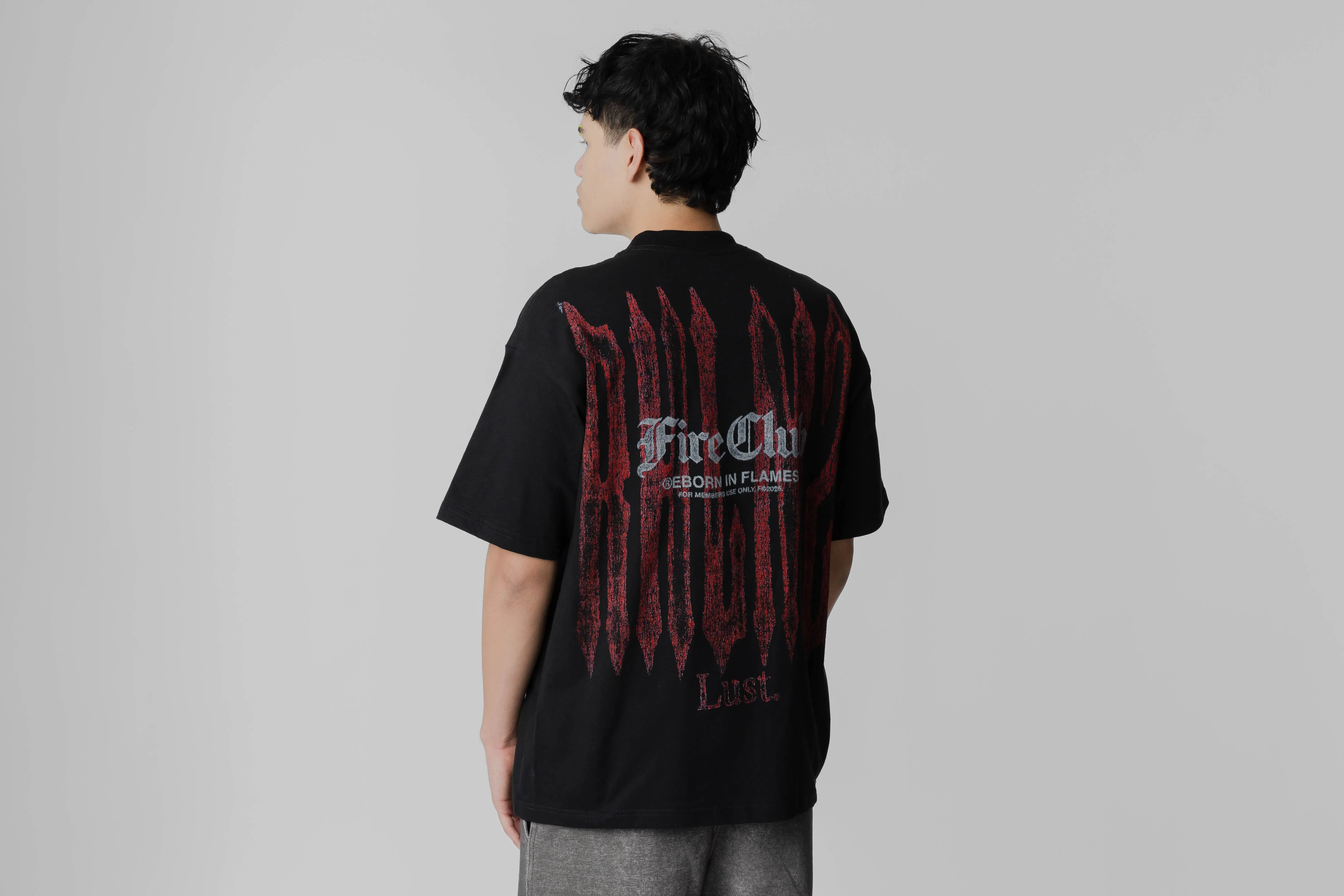 Rubberized grip Long Sleeve Tee Fire Club x Lust Anuel AA Tee