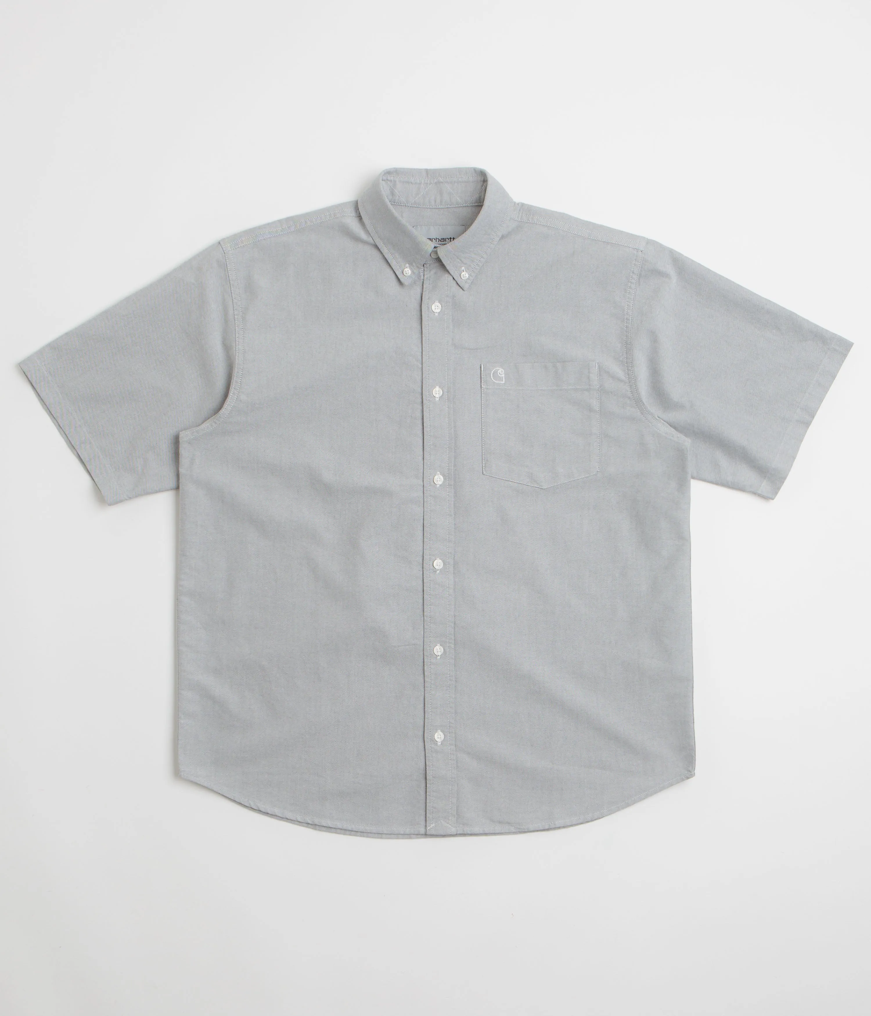 Carhartt Braxton Short Sleeve Shirt - Graphite / Wax Comfortable fit