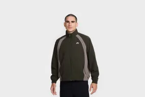 Nike SB Full-Zip Woven Skate Jacket (Sequoia/Cave Stone/White) HeavyDuty Zipper AntiSlip Grip