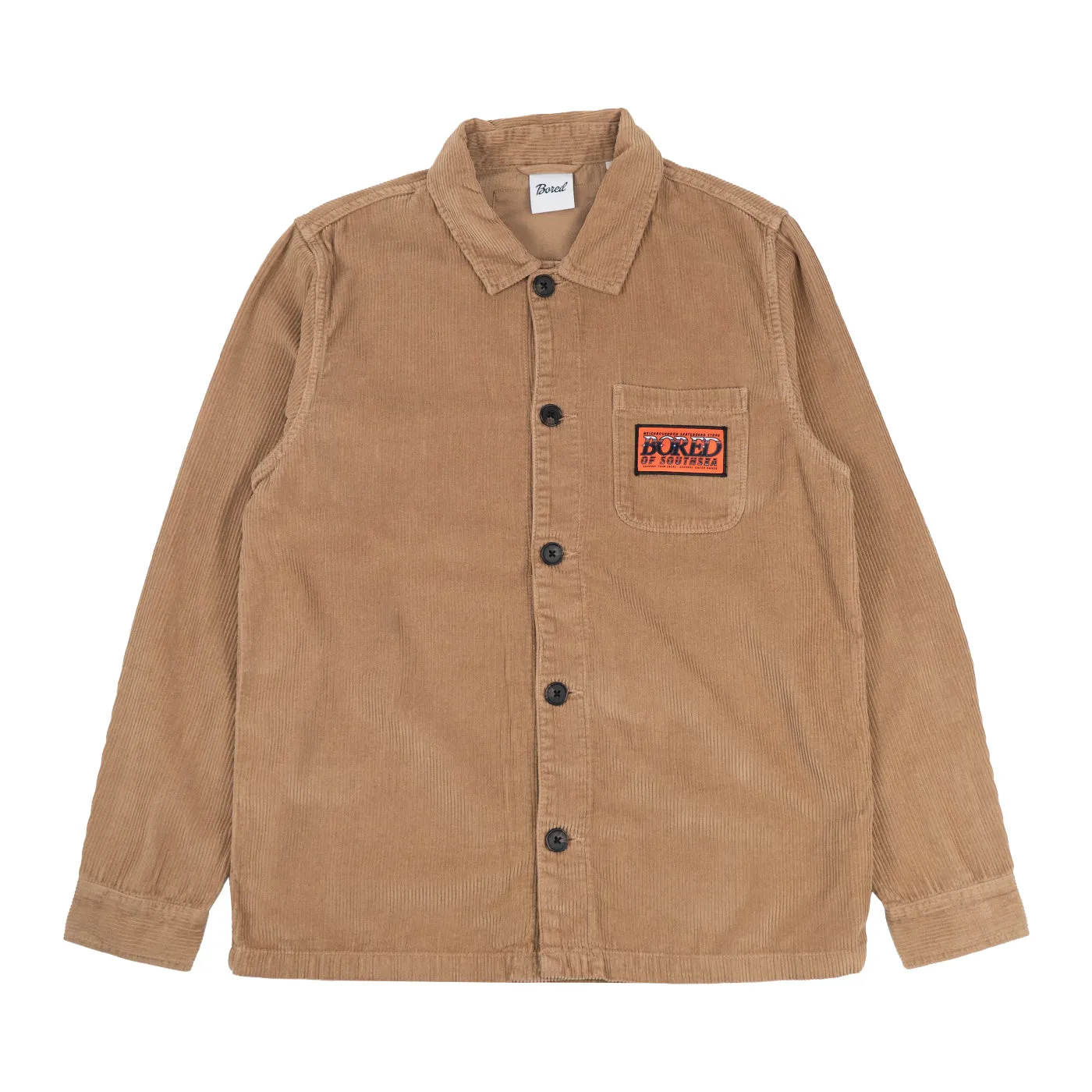 Bored of Southsea Neighbourhood Corduroy L/S Overshirt - Washed Camel Fall Fashion Checkered Look