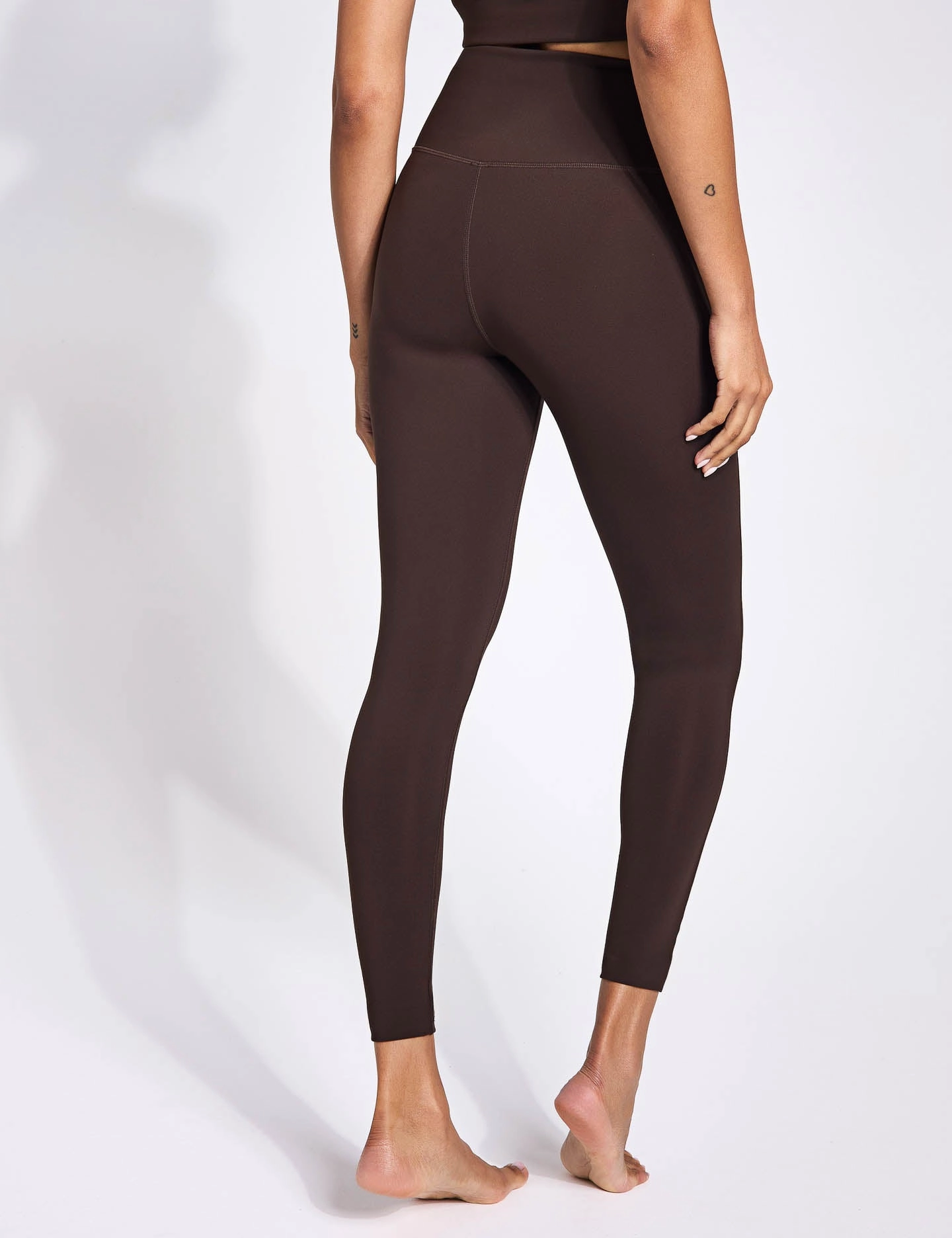 Cool Season Compressive High Waisted Legging - Cocoa Bean