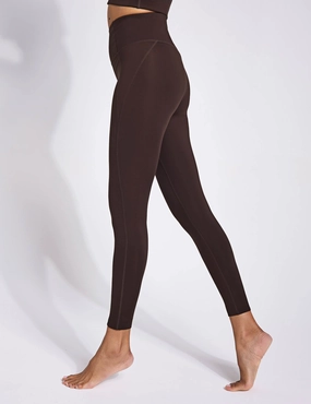 Tight Compression Compressive High Waisted Legging - Cocoa Bean