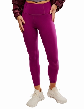 Never Better Legging - Deep Mulberry Elastic Waistband Design